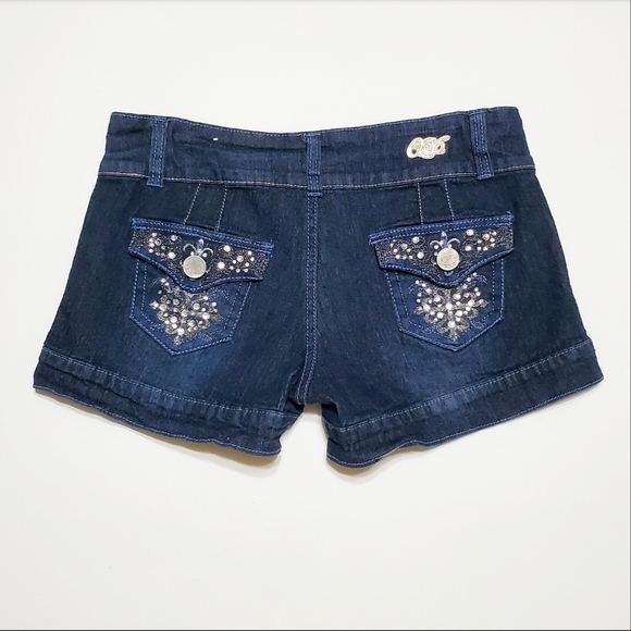 Y2k OSC Blue Demin Jeans Shorts Size 7 - Picture 4 of 6